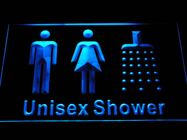 Unisex Men Women Male Female Shower Room Change Neon Light Sign
